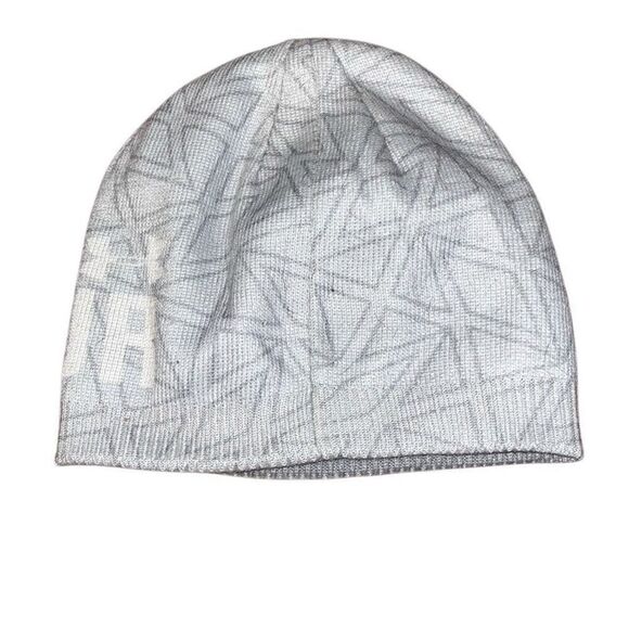 Under Armour Cold Gear Youth Grey Geometric Winter Hat Beanie - Picture 3 of 3